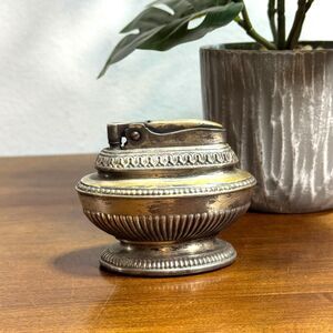Vintage Ronson Regal Silver Finish Table Lighter 1950s Cigars Cigarettes